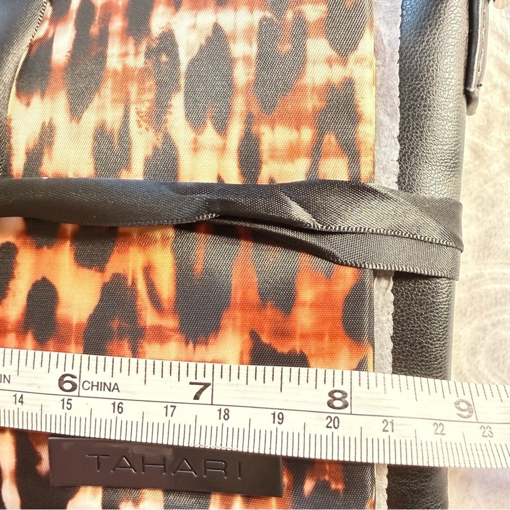 Tahari Black & Animal Print Crossbody Bag NWT - Picture 11 of 12